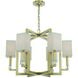 Dixon 6 Light 28.5 inch Aged Brass Chandelier Ceiling Light