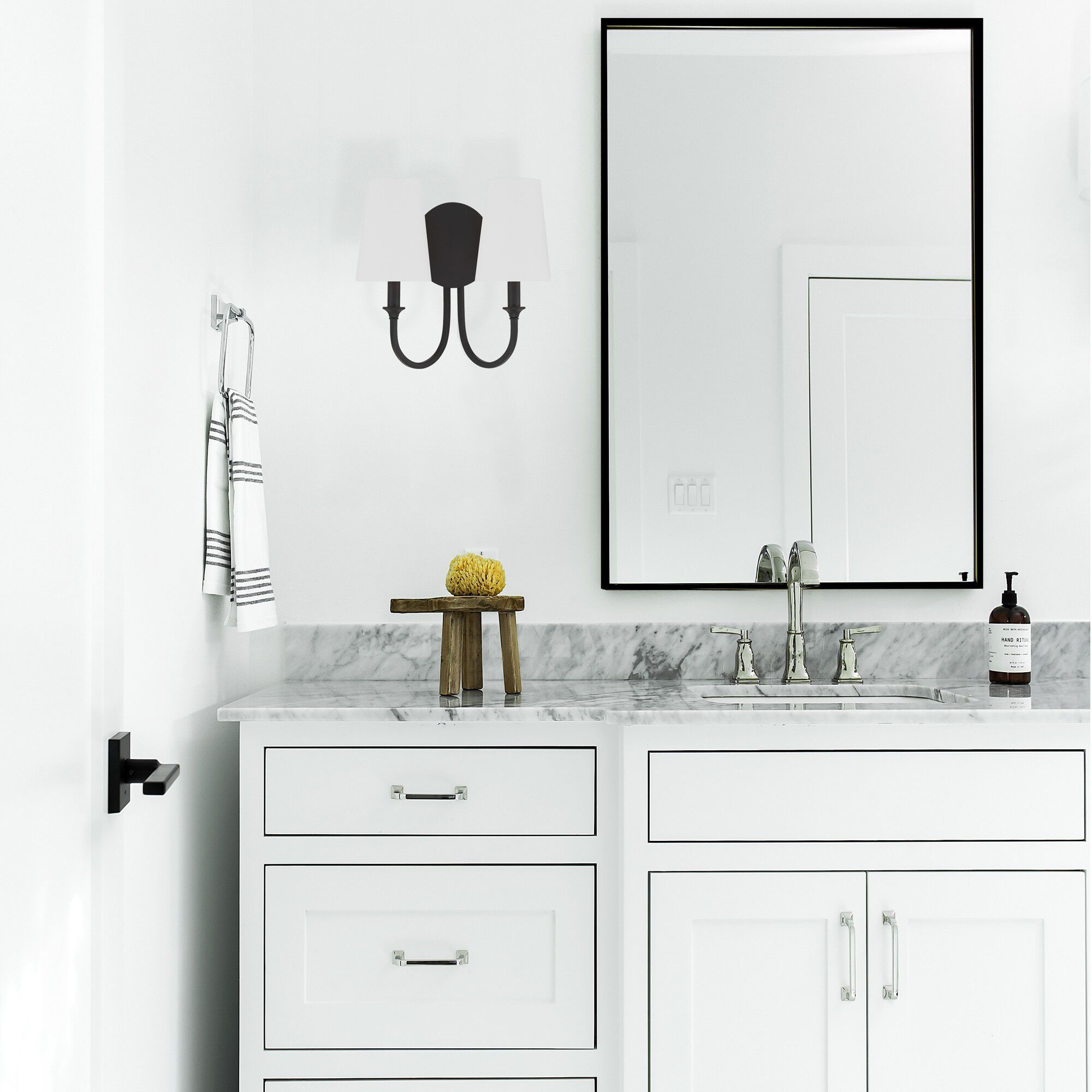 Payton 2 Light 13.5 inch Black Forged Sconce Wall Light