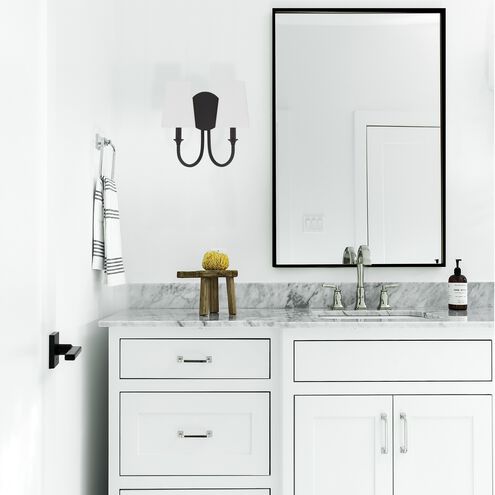 Payton 2 Light 13.5 inch Black Forged Sconce Wall Light