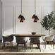 Alston 3 Light 20 inch Matte Black/Antique Gold Pendant Ceiling Light in Matte Black and Antique Gold