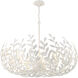 Broche 12 Light 42 inch Matte White Chandelier Ceiling Light