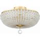 Bella 3 Light 15.75 inch Antique Gold Semi Flush Ceiling Light