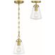 Voss 1 Light 5.75 inch Luxe Gold Mini Pendant Ceiling Light