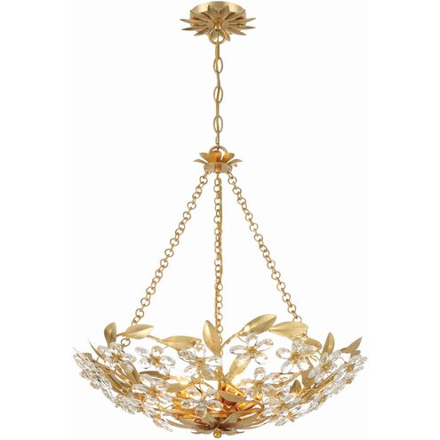 Marselle 6 Light 24 inch Antique Gold Chandelier Ceiling Light