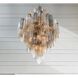 Addis 20 Light 31.5 inch Aged Brass Chandelier Ceiling Light in Tronchi Glass Autumn