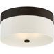 Grayson 3 Light 16 inch Dark Bronze Flush Ceiling Light