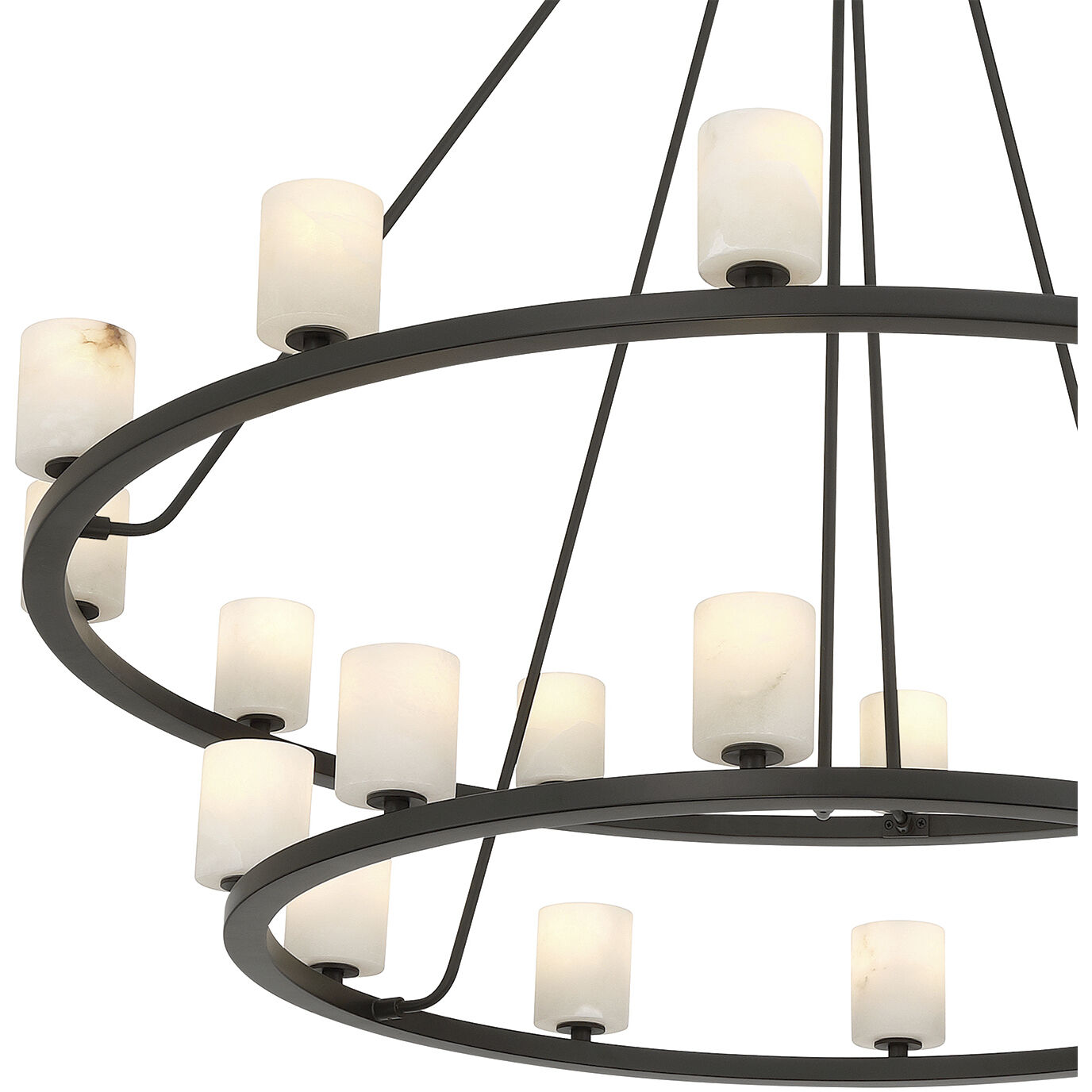 Aragon 22 Light 46.75 inch Matte Black Chandelier Ceiling Light