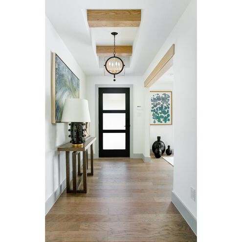 Odelle 4 Light 20 inch Black and Antique Gold Chandelier Ceiling Light