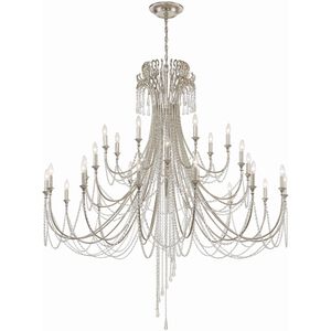 Arcadia 28 Light 61 inch Antique Silver Chandelier Ceiling Light