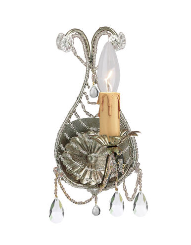 Signature 1 Light 6 inch Silver Leaf Wall Sconce Wall Light