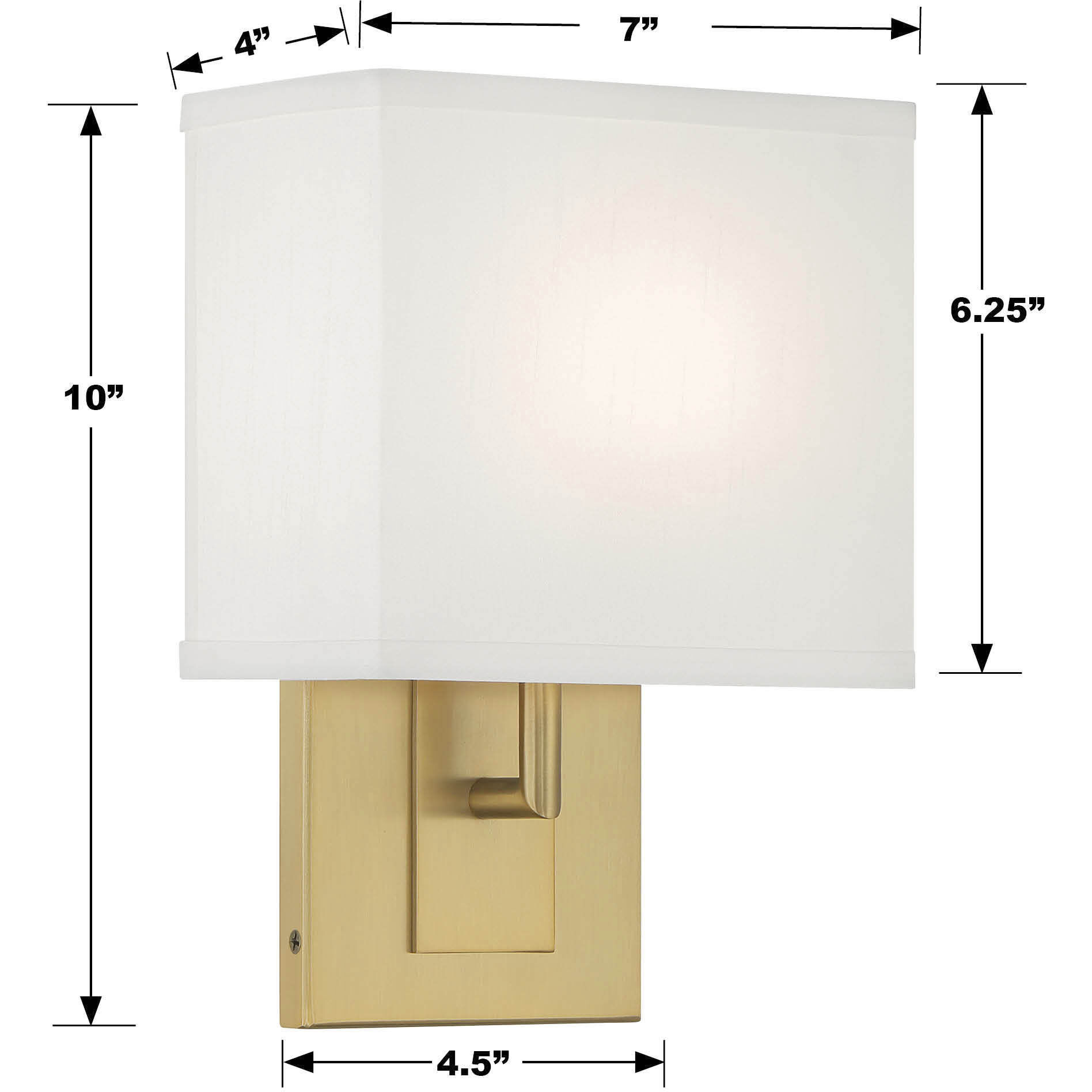 Brent Bath Sconce Wall Light in Vibrant Gold