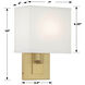 Brent Sconce Wall Light in Vibrant Gold