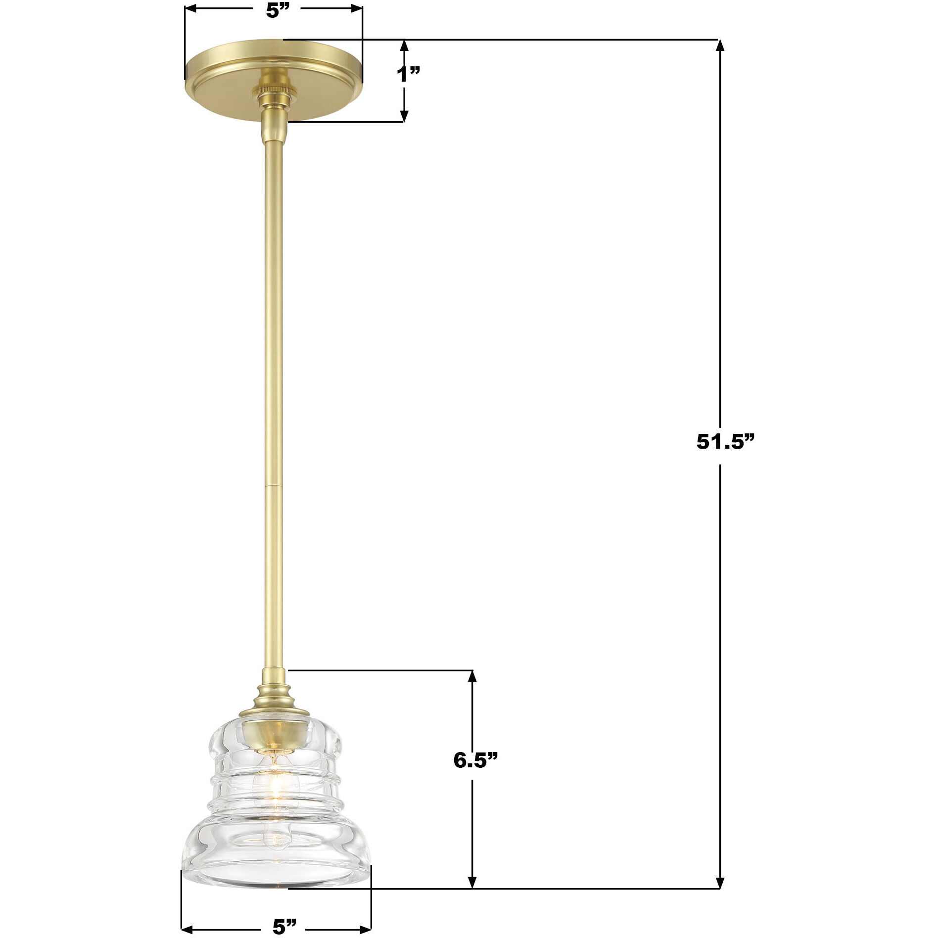 Gregory 1 Light 5 inch Aged Brass Mini Pendant Ceiling Light
