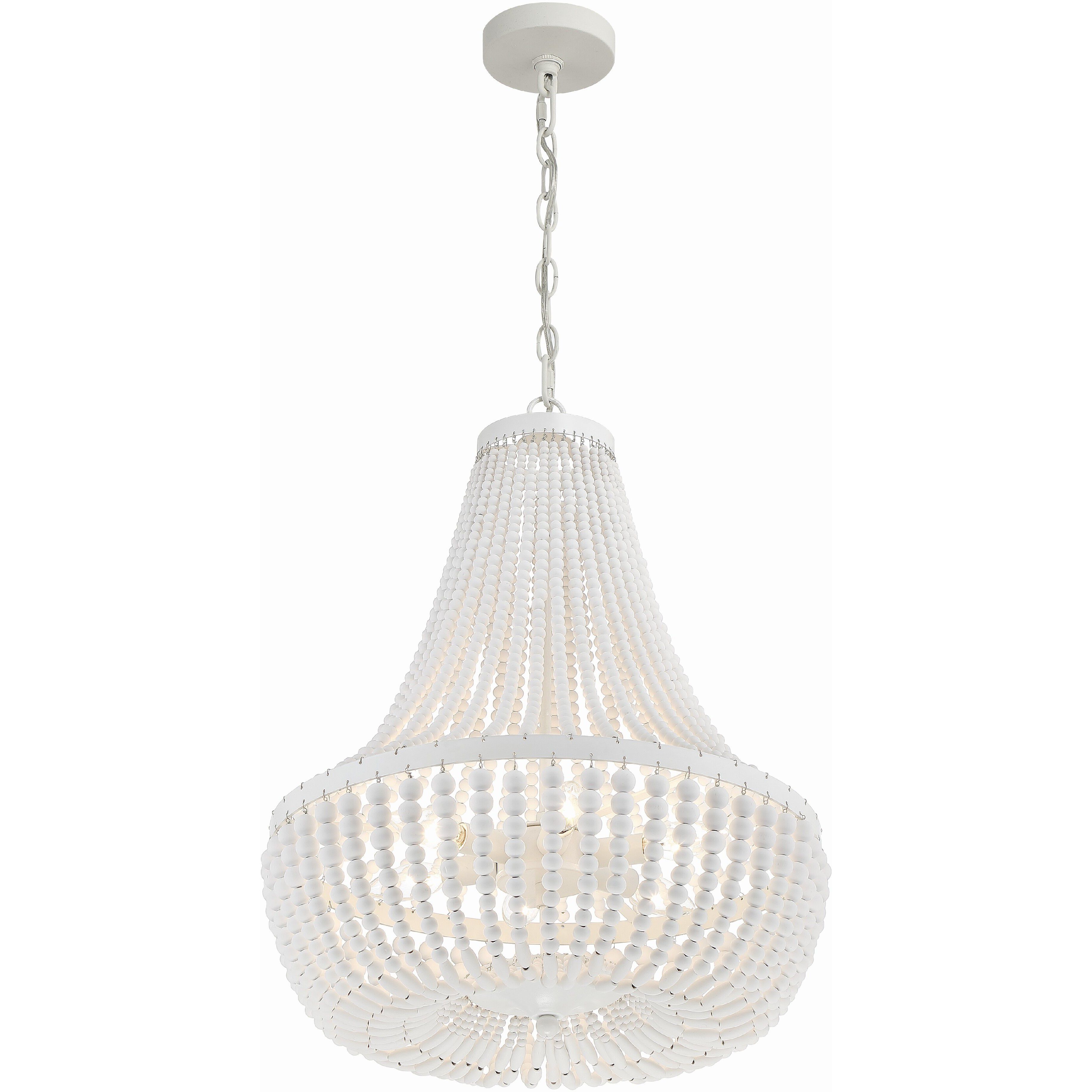 Rylee 6 Light 18.75 inch Matte White Chandelier Ceiling Light