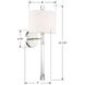 Rachel 1 Light 8 inch Polished Nickel Sconce Wall Light