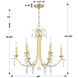 Rollins 6 Light 28 inch Antique Gold Chandelier Ceiling Light