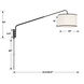Mallory 50.5 inch 60.00 watt Matte Black Task Sconce Wall Light