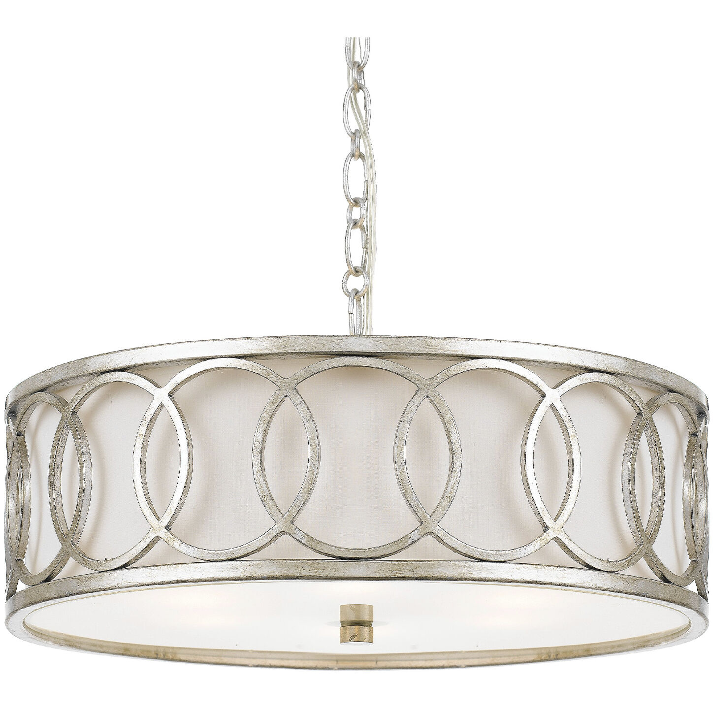 Graham 6 Light 18 inch Antique Silver Chandelier Ceiling Light