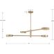 Orson 4 Light 54 inch Modern Gold Linear Chandelier Ceiling Light