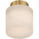 Acme 1 Light 5.75 inch Aged Brass Semi Flush Ceiling Light