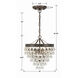 Calypso 3 Light 13 inch Vibrant Bronze Mini Chandelier Ceiling Light