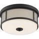 Trevor 2 Light 13.5 inch Black Forged Flush/Semi Flush Ceiling Light