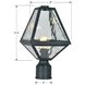 Glacier 1 Light 15.5 inch Black Charcoal Outdoor Post in Water