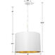 Alston 6 Light 20 inch Matte White and Antique Gold Pendant Ceiling Light