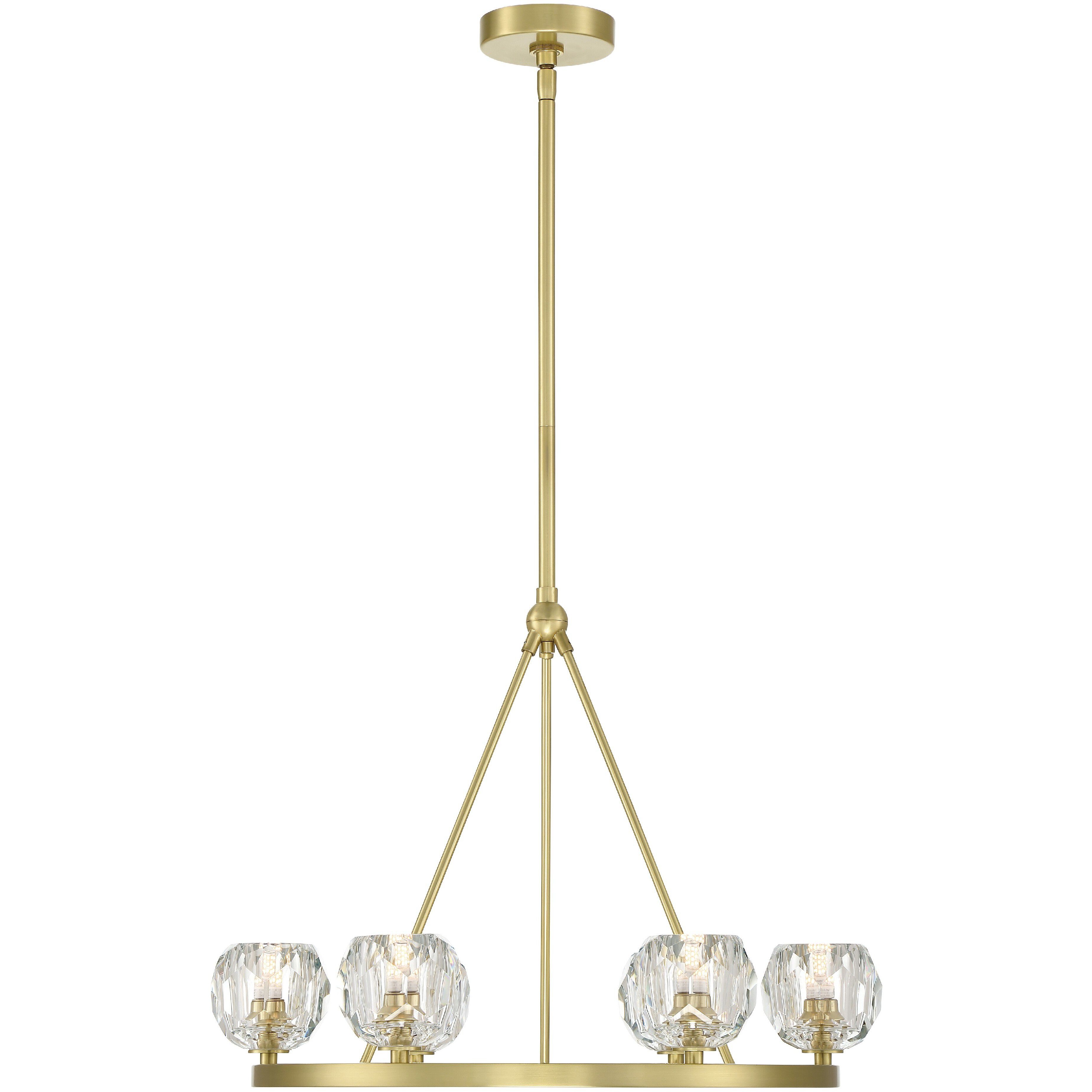 Aragon 6 Light 24 inch Soft Brass Chandelier Ceiling Light