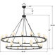 Aragon 30 Light 58.75 inch Matte Black Chandelier Ceiling Light