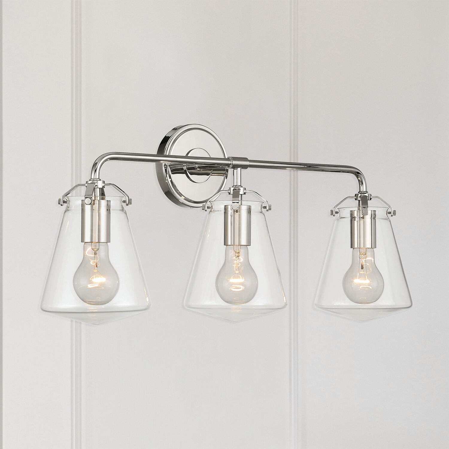 Voss Bath Vanity Light Wall Light in Polished Nickel