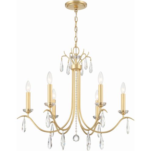Rollins 6 Light 28 inch Antique Gold Chandelier Ceiling Light