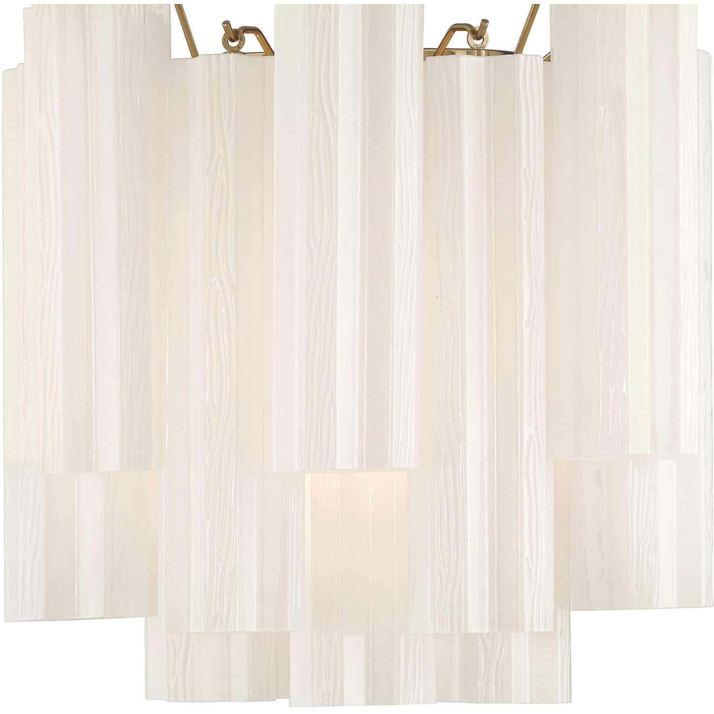 Addis Wall Sconce Wall Light in Tronchi Glass White