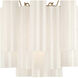 Addis Wall Sconce Wall Light in Tronchi Glass White