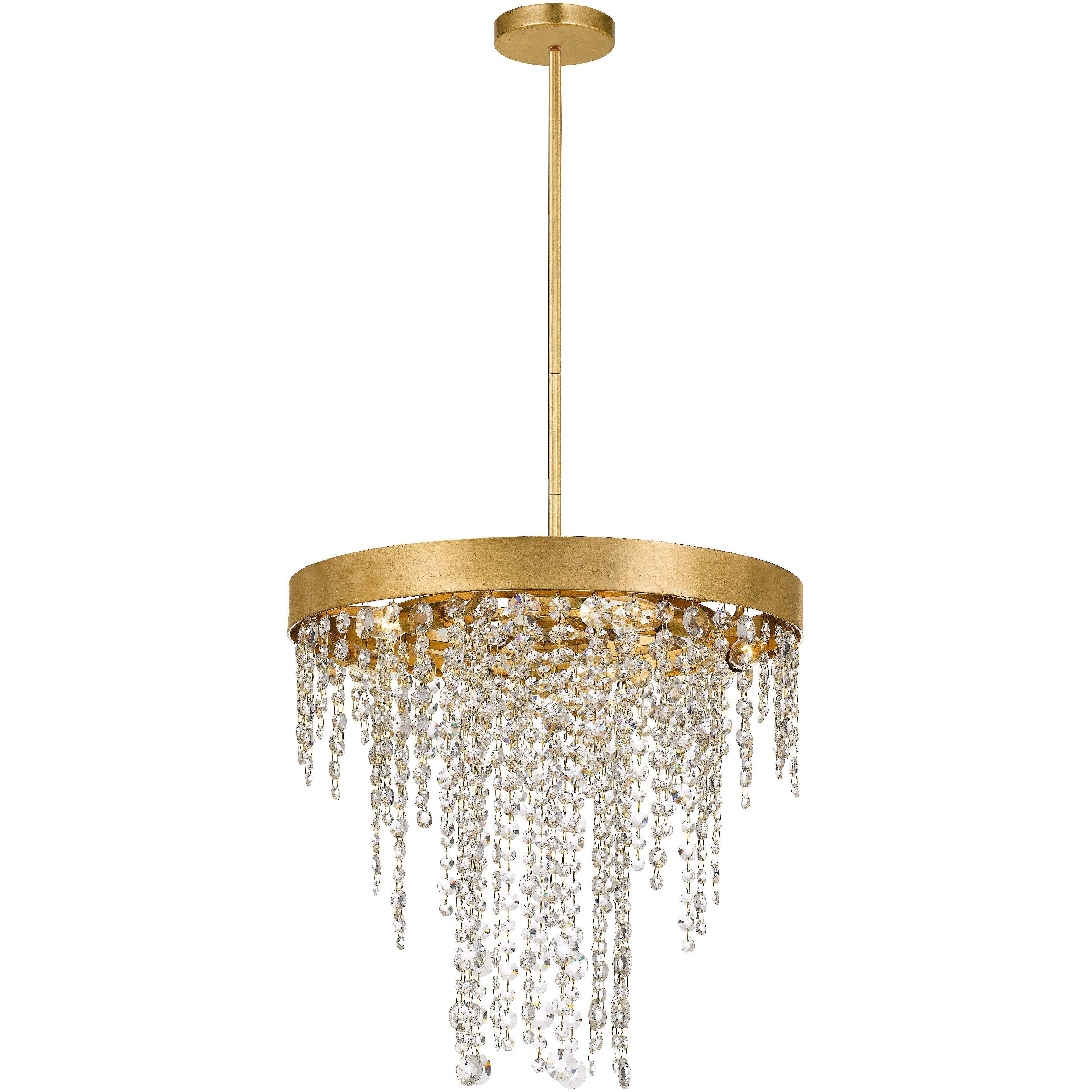 Winham 5 Light 20 inch Antique Gold Chandelier Ceiling Light
