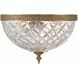 Radley 3 Light 12 inch Olde Brass Flush Ceiling Light