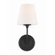 Sylvan Bath Sconce Wall Light in Black Forged