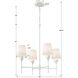 Broche 4 Light 28 inch Matte White Chandelier Ceiling Light