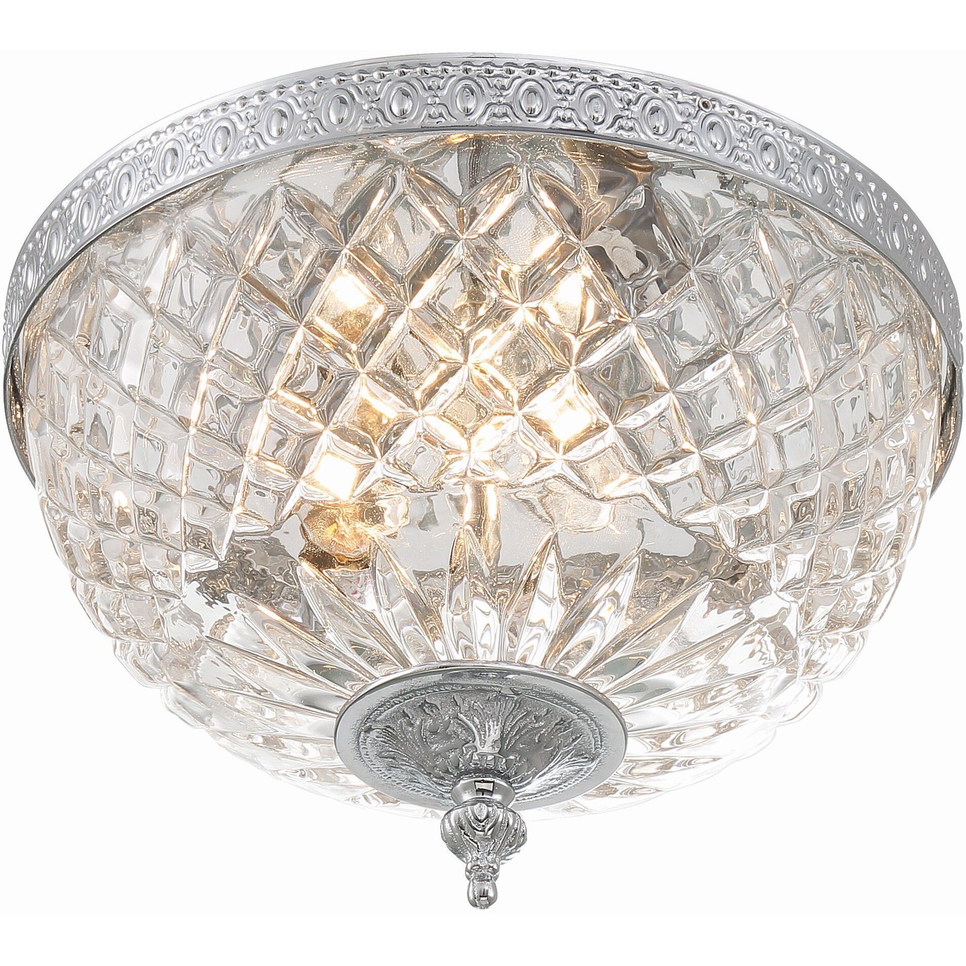 Radley 2 Light 10 inch Polished Chrome Flush Ceiling Light