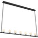 Aragon 7 Light 56 inch Matte Black Linear Chandelier Ceiling Light