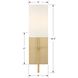 Veronica Sconce Wall Light in Aged Brass