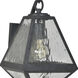 Glacier 1 Light 12.75 inch Black Charcoal Outdoor Sconce in Water