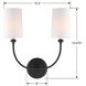 Sylvan Bath Wall Light in Black Forged