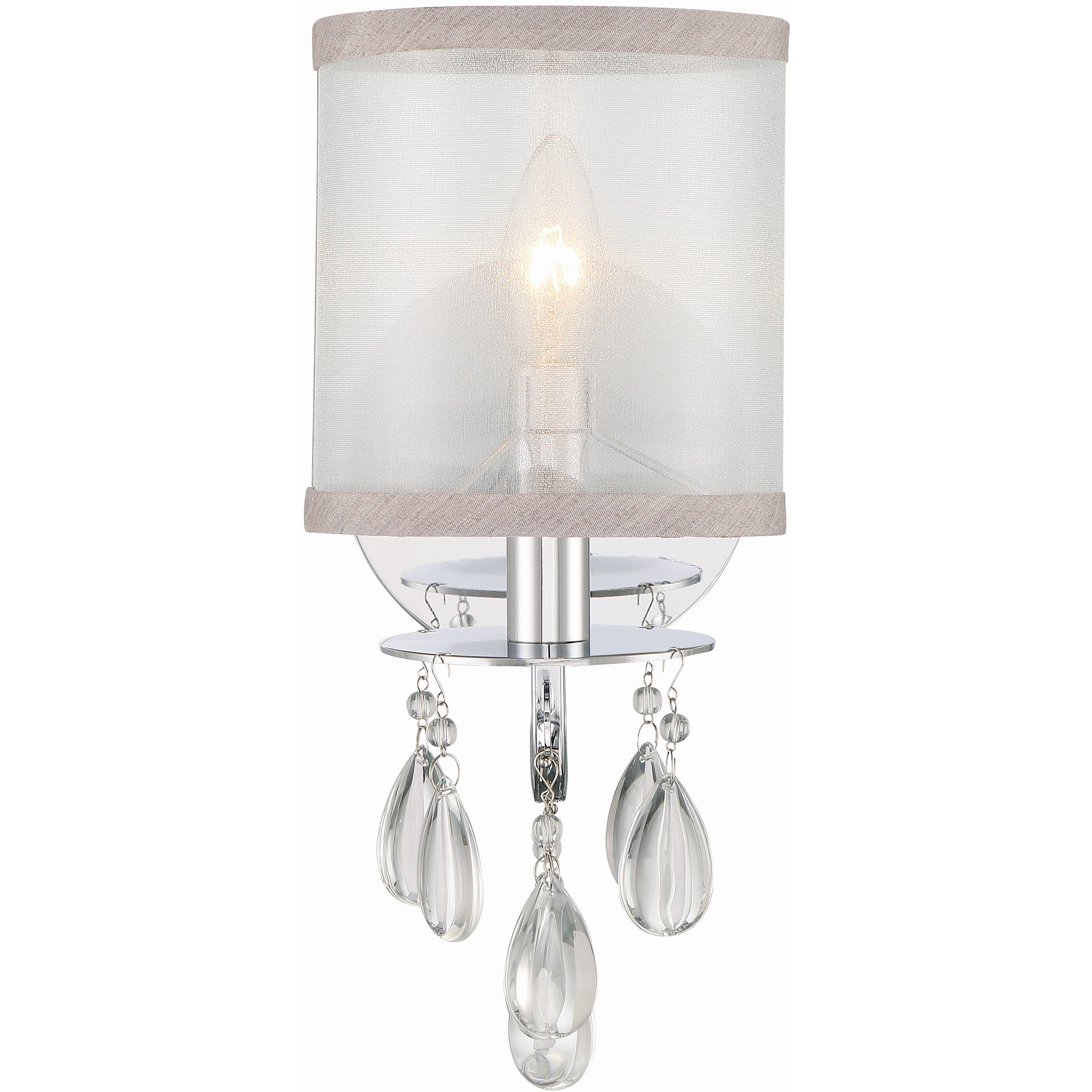 Hampton Bath Sconce Wall Light in Polished Chrome