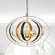 Luna 8 Light 36 inch English Bronze and Antique Gold Chandelier Ceiling Light