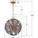 Esme 6 Light 18.25 inch Aged Brass Chandelier Ceiling Light