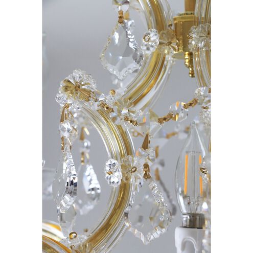 Brentwood 6 Light 20 inch Gold Chandelier Ceiling Light in Hand Cut, Smooth White