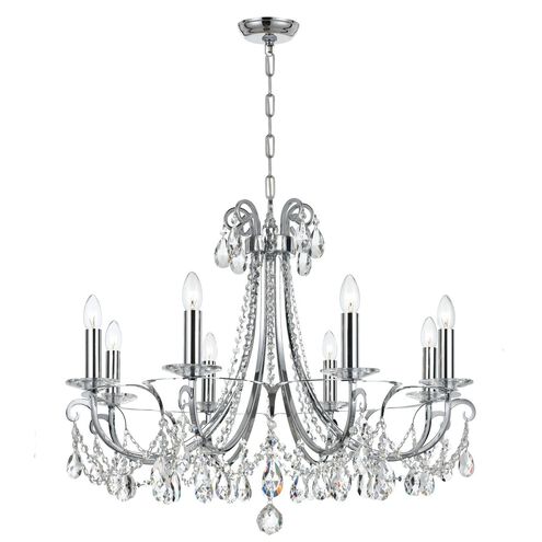 Othello 8 Light 31 inch Polished Chrome Chandelier Ceiling Light in Clear Swarovski Strass