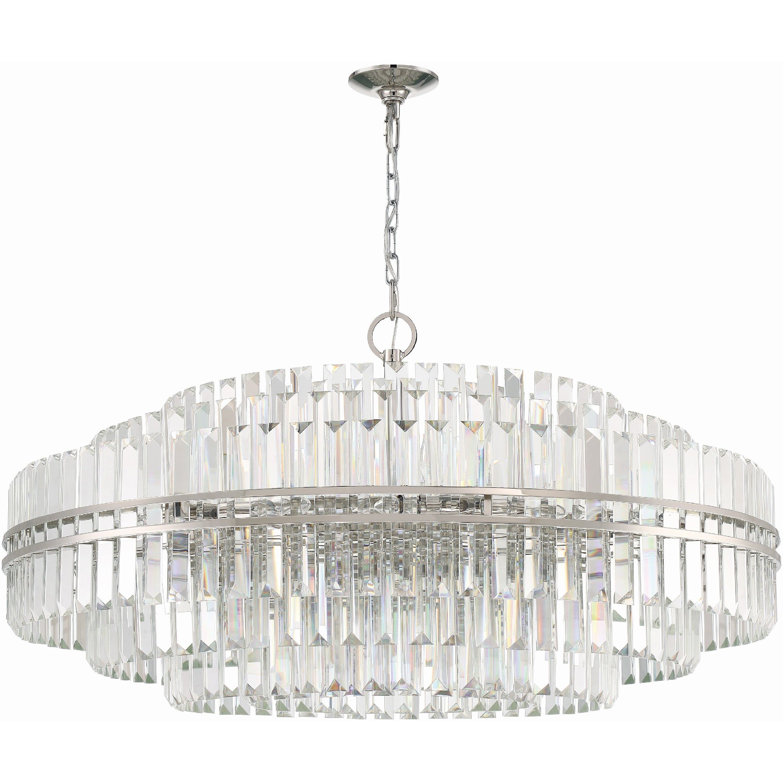 Hayes 32 Light 40.5 inch Polished Nickel Chandelier Ceiling Light