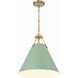 Xavier Pendant Ceiling Light in Vibrant Gold and Green